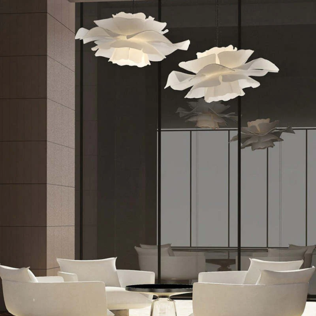 Maliben | Design Pendant Lamp Flower White Metal - Sophia