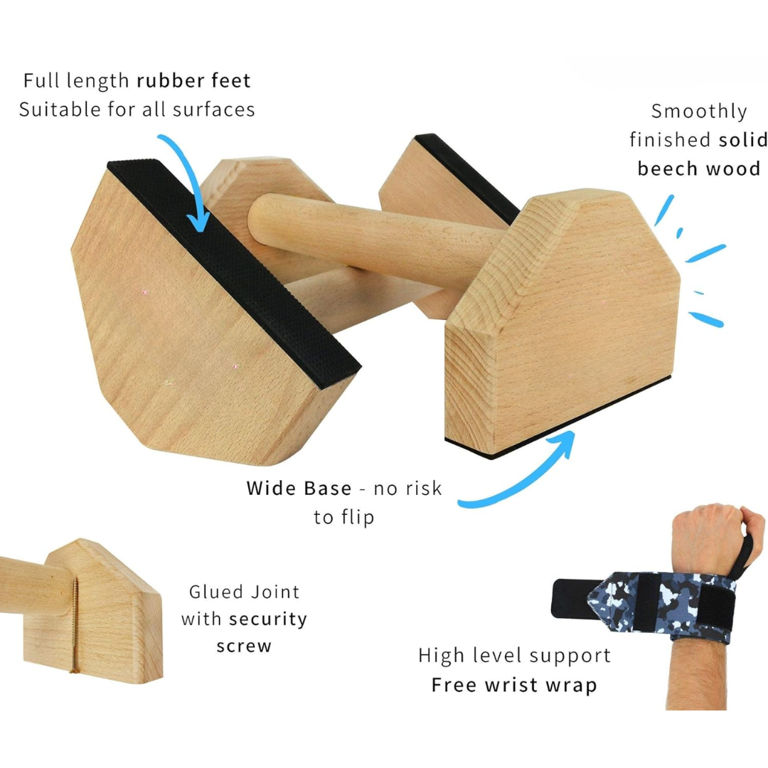 Calisthenics Powerbars – Robust Three Push-Up Stands