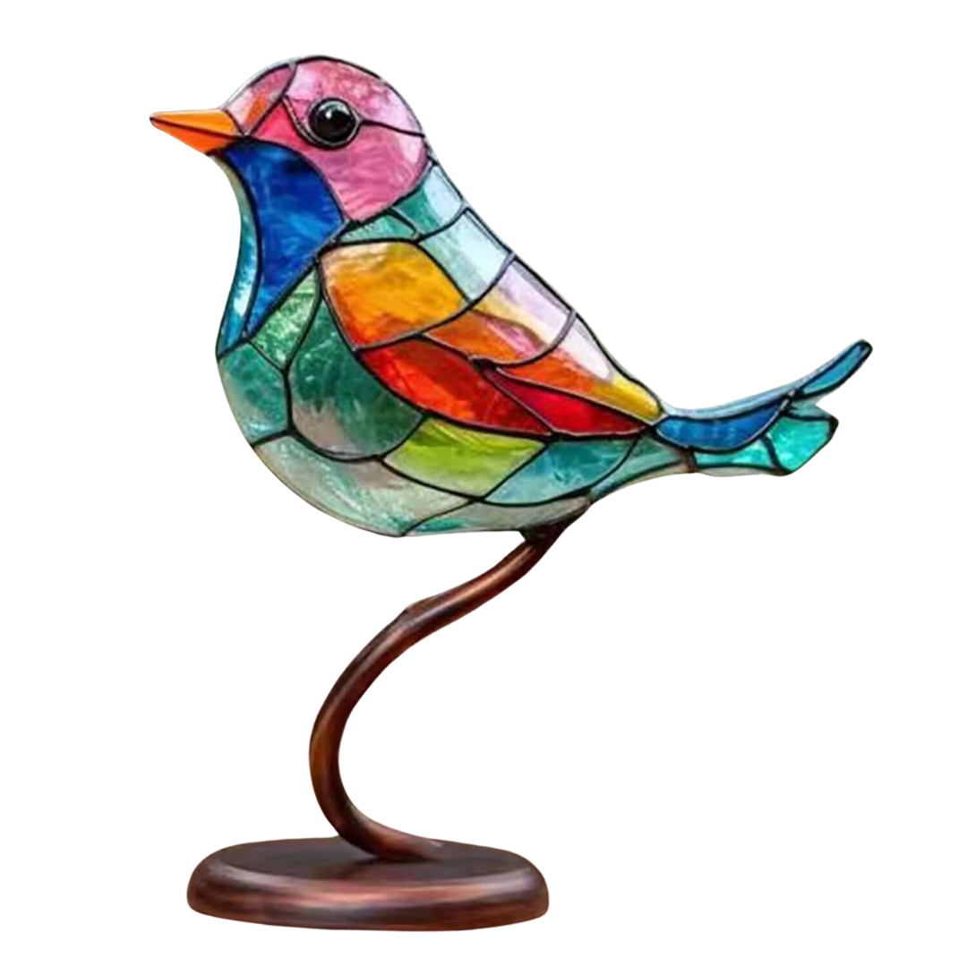 Maliben | Colored Birds On Branch Decorative Figurine - Colorbirds