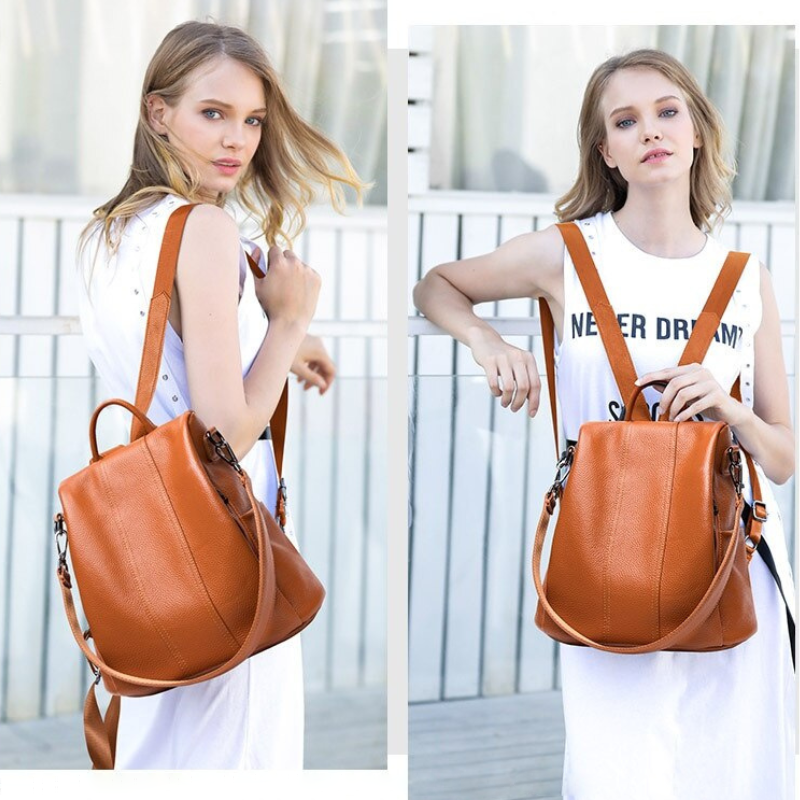 Maliben Theft-resistant leather backpack