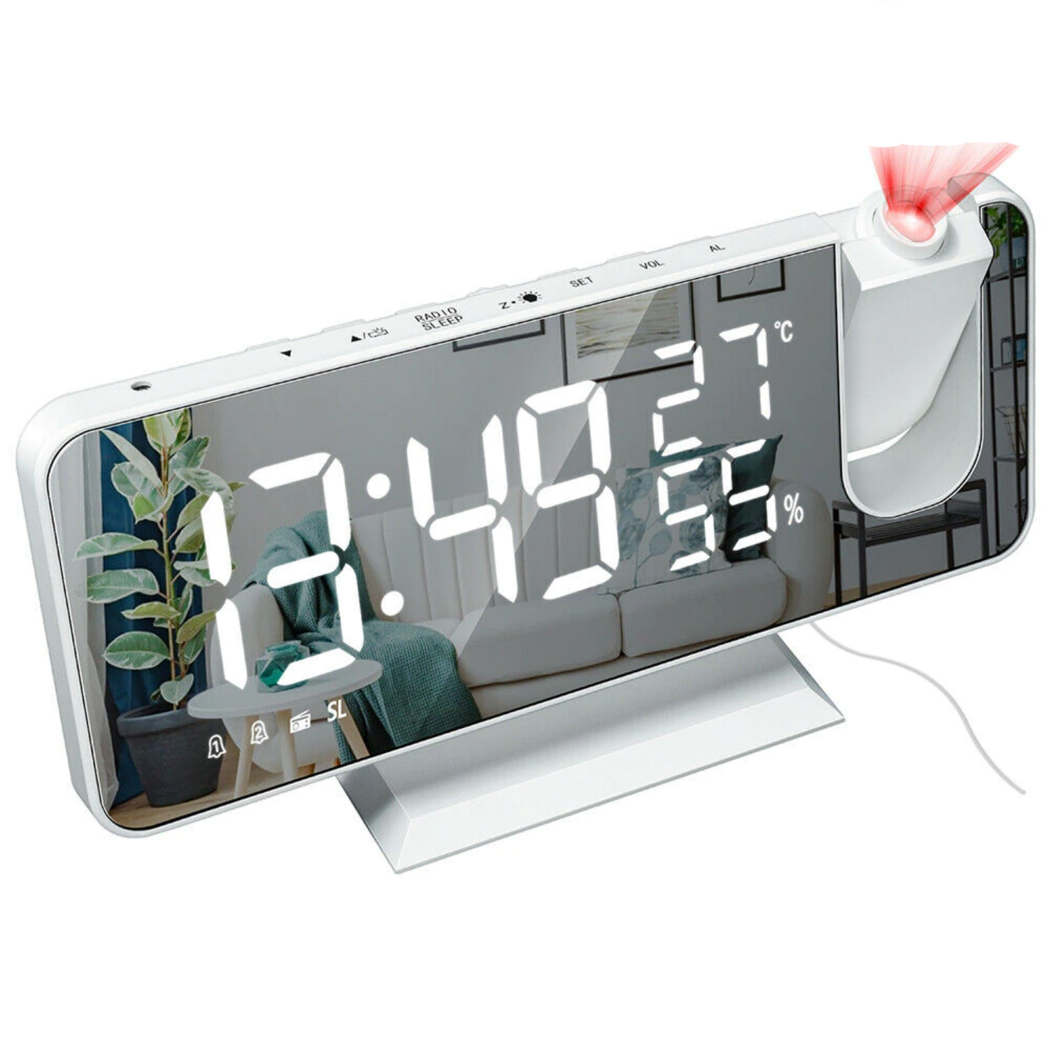 Maliben | Eindhoven Astronatic | The Best Alarm Clock With Led Screen - 180° Projector - Usb Charger
