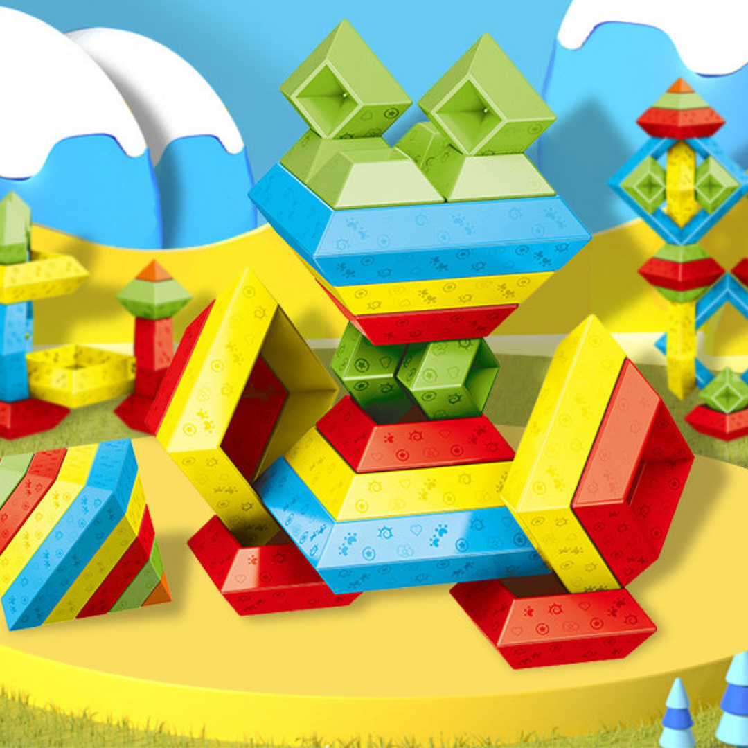 Maliben | Montessori Pyramid Building Block Toy