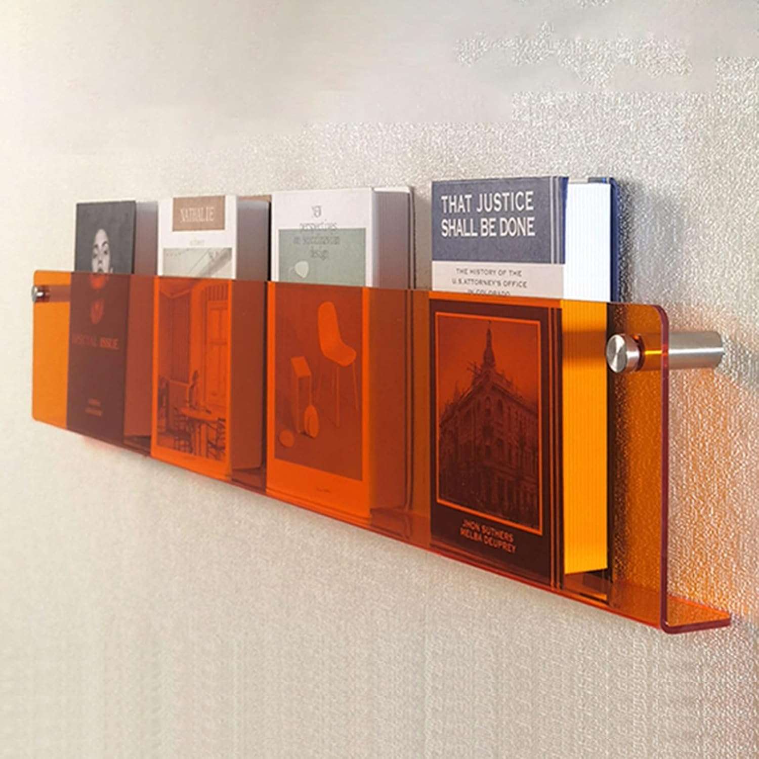 Maliben | Acrylic Wall-Mounted Floating Magazine Rack