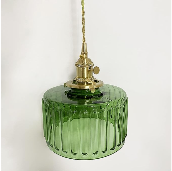 Maliben | Adjustable Vintage Crystal Pendant Lamp Glass Cylinder