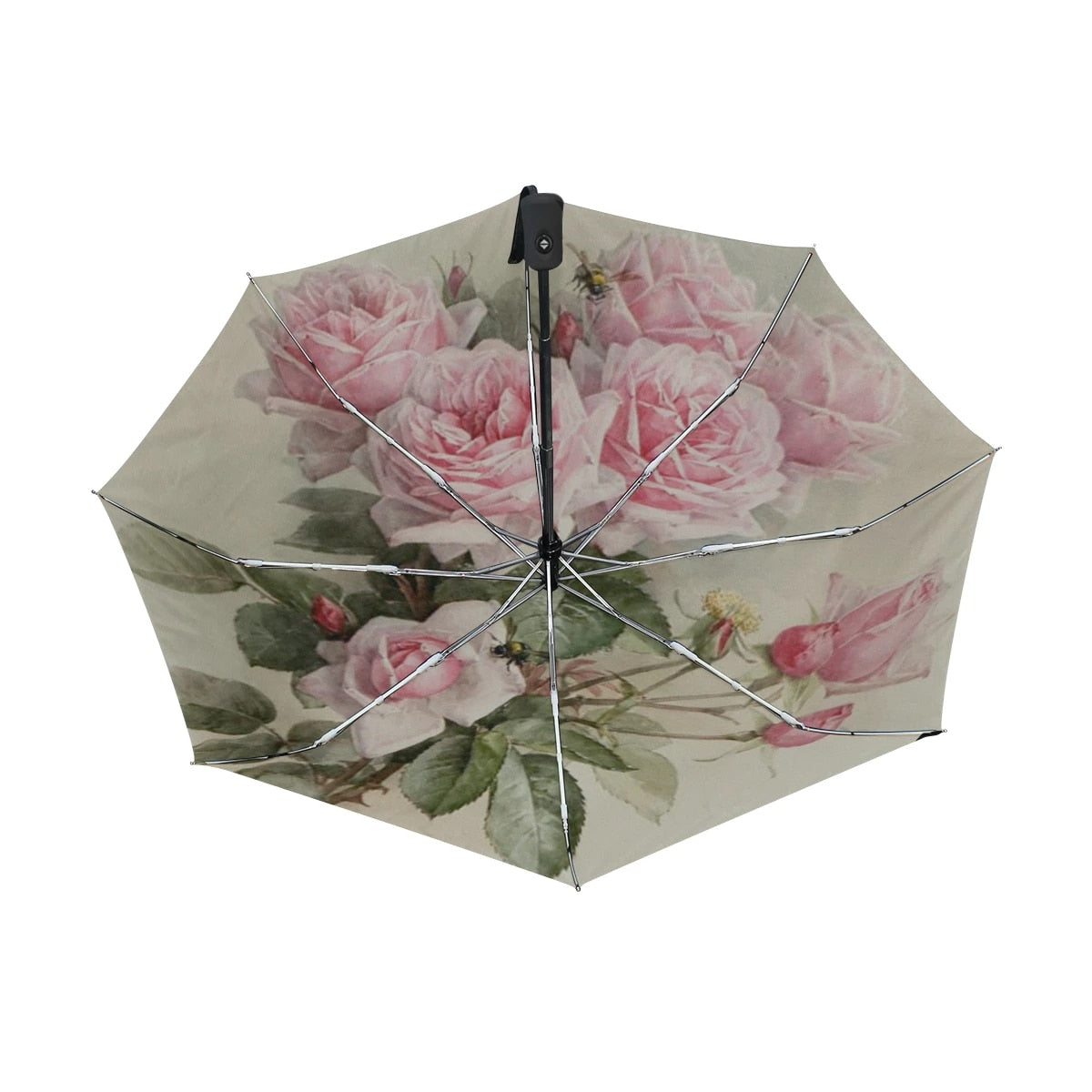 Maliben | Automatic Folding Flower Print Umbrella