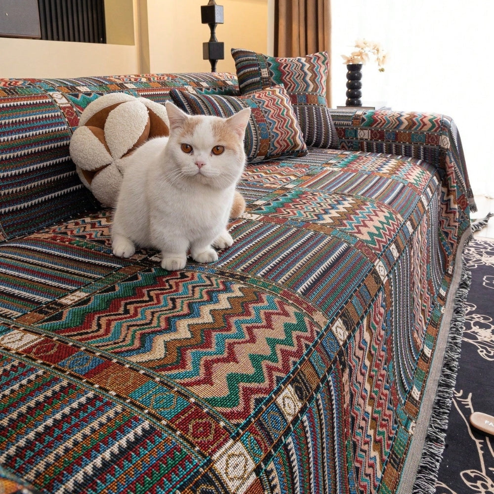 Maliben | Aurora Stripes Boho Sofa Cover