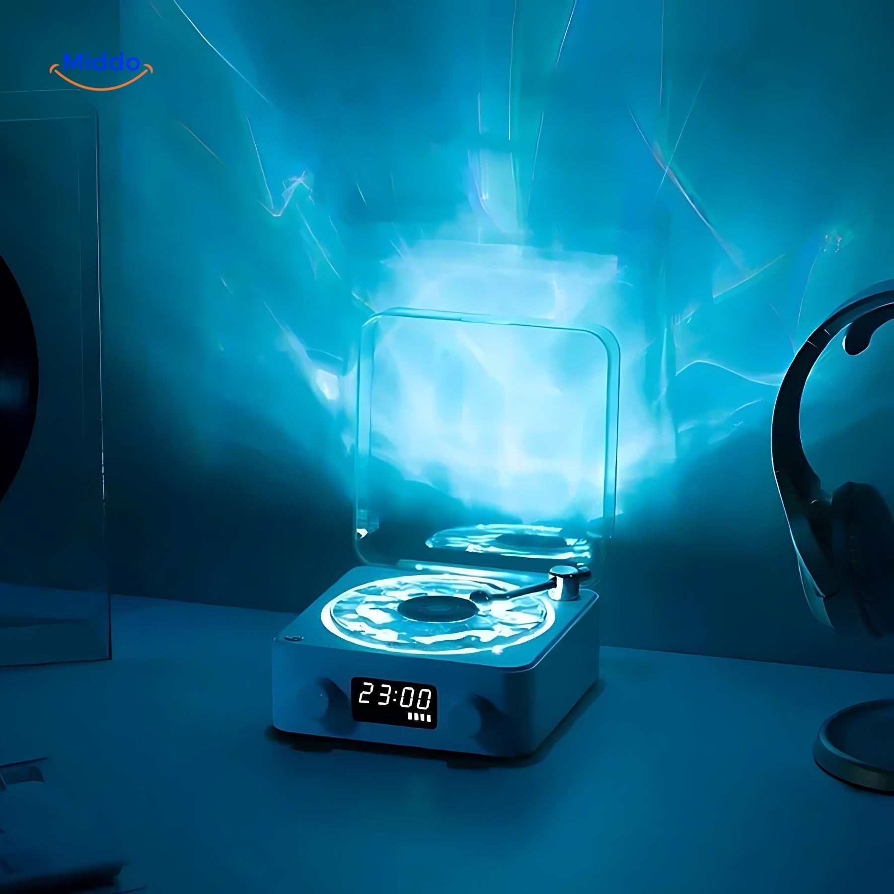 Maliben | Lumisound Turntable Speaker | Magical Sound And Light Experience For Your Home
