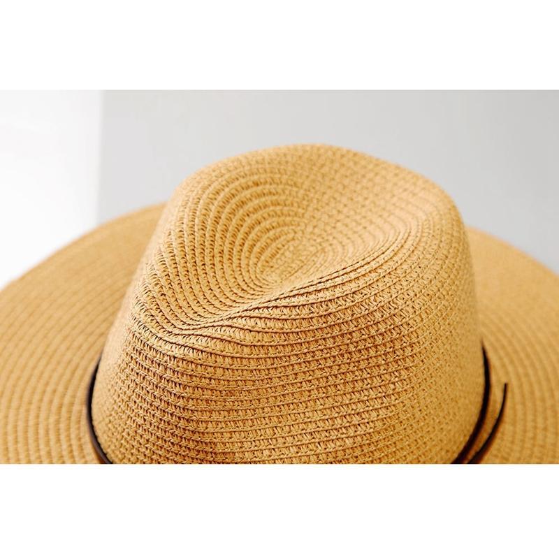 Maliben | Women's Wide Brim Straw Panama Roll Up Hat