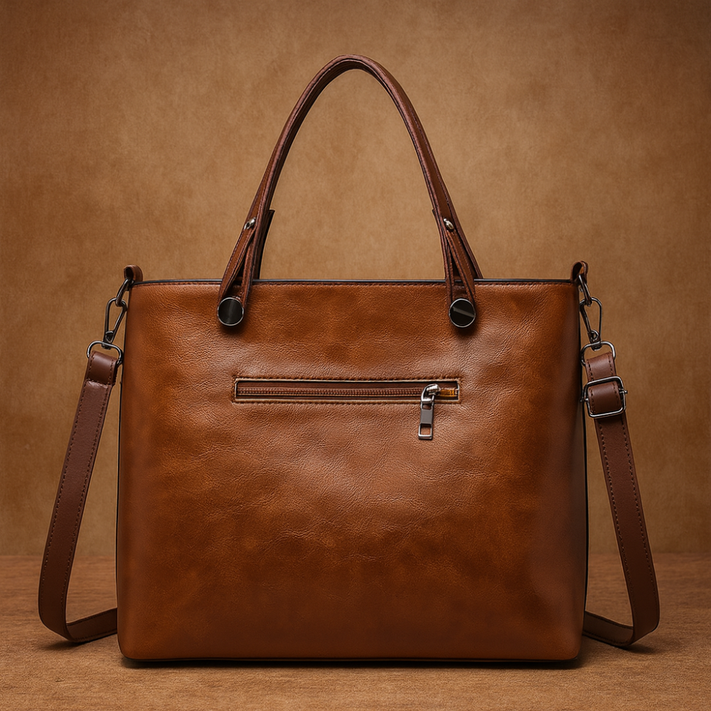 Maliben | Women’S Leather Tote Handbag Shoulder Crossbody Multi Compartments