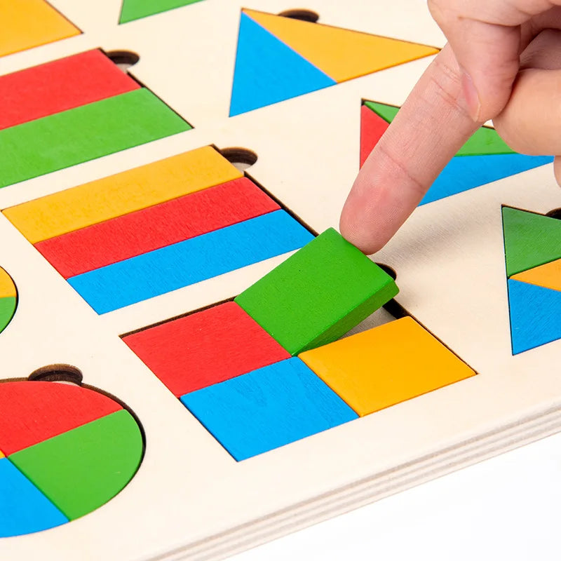 Maliben | Shape Explorer – Wooden Geometric Puzzle For Toddlers