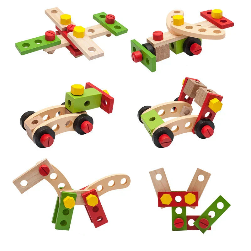 Maliben | Ecotoys TInyfix | Discover The Little Handyman in Your Child! - Wooden Tool Box Playset