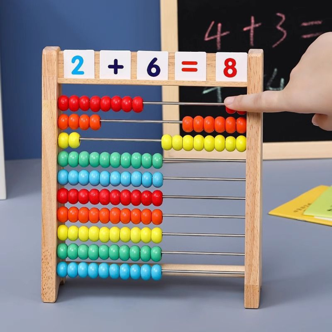 Maliben | Wooden Abacus Counting Frame – Educational Toy For Learning To Count And Calculate