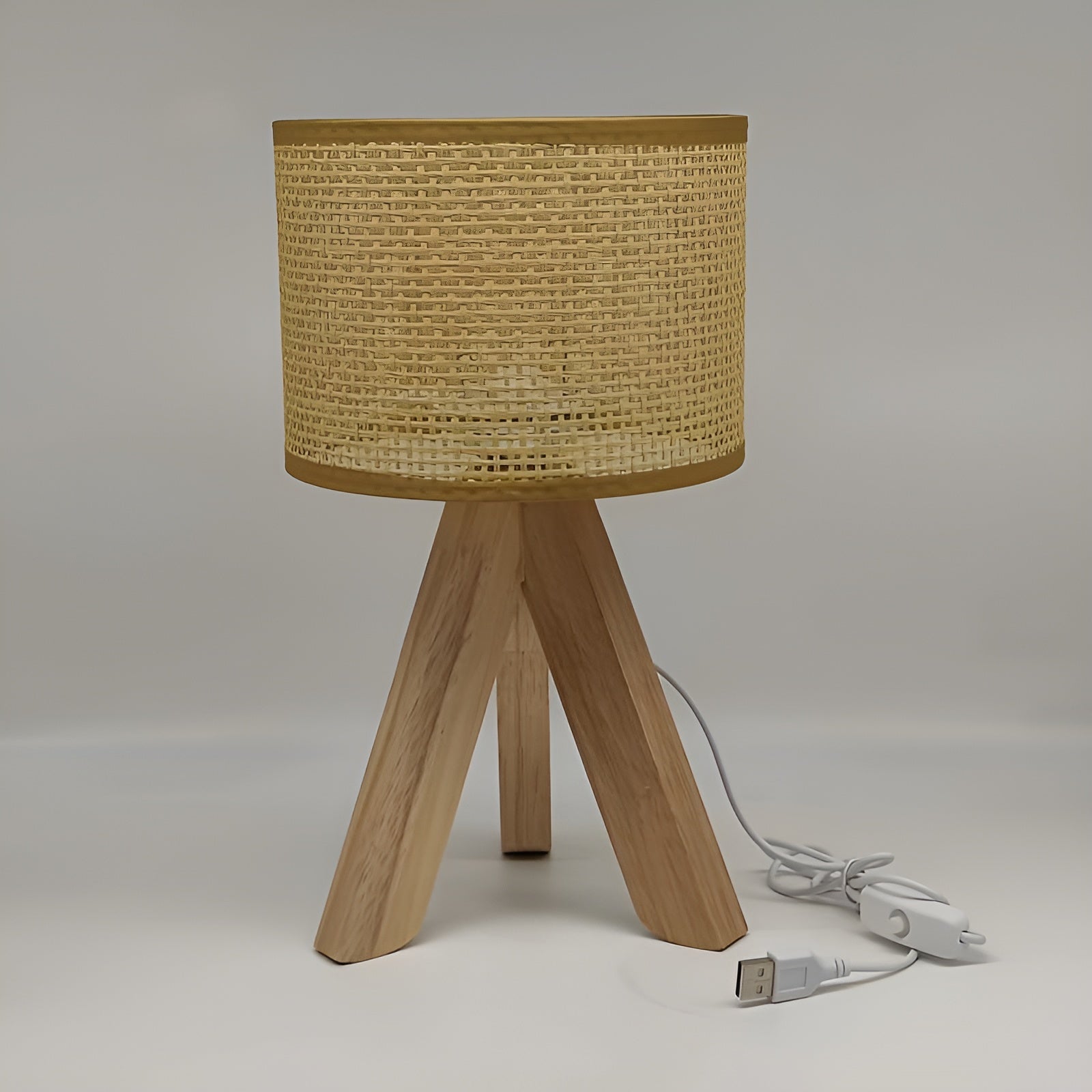 Maliben | HAndmade Rattan Table Lamp With Usb And Led - Stylish and Sustainable Design