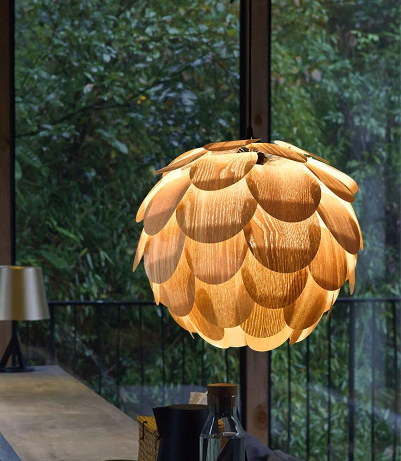 Maliben | PIneappleglow Pendant Light - Luxurious Wooden Pendant Light in Pineapple Shape