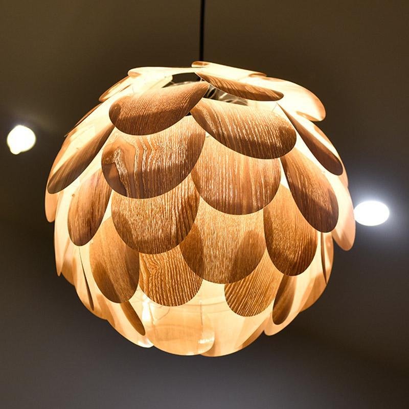 Maliben | PIneappleglow Pendant Light - Luxurious Wooden Pendant Light in Pineapple Shape