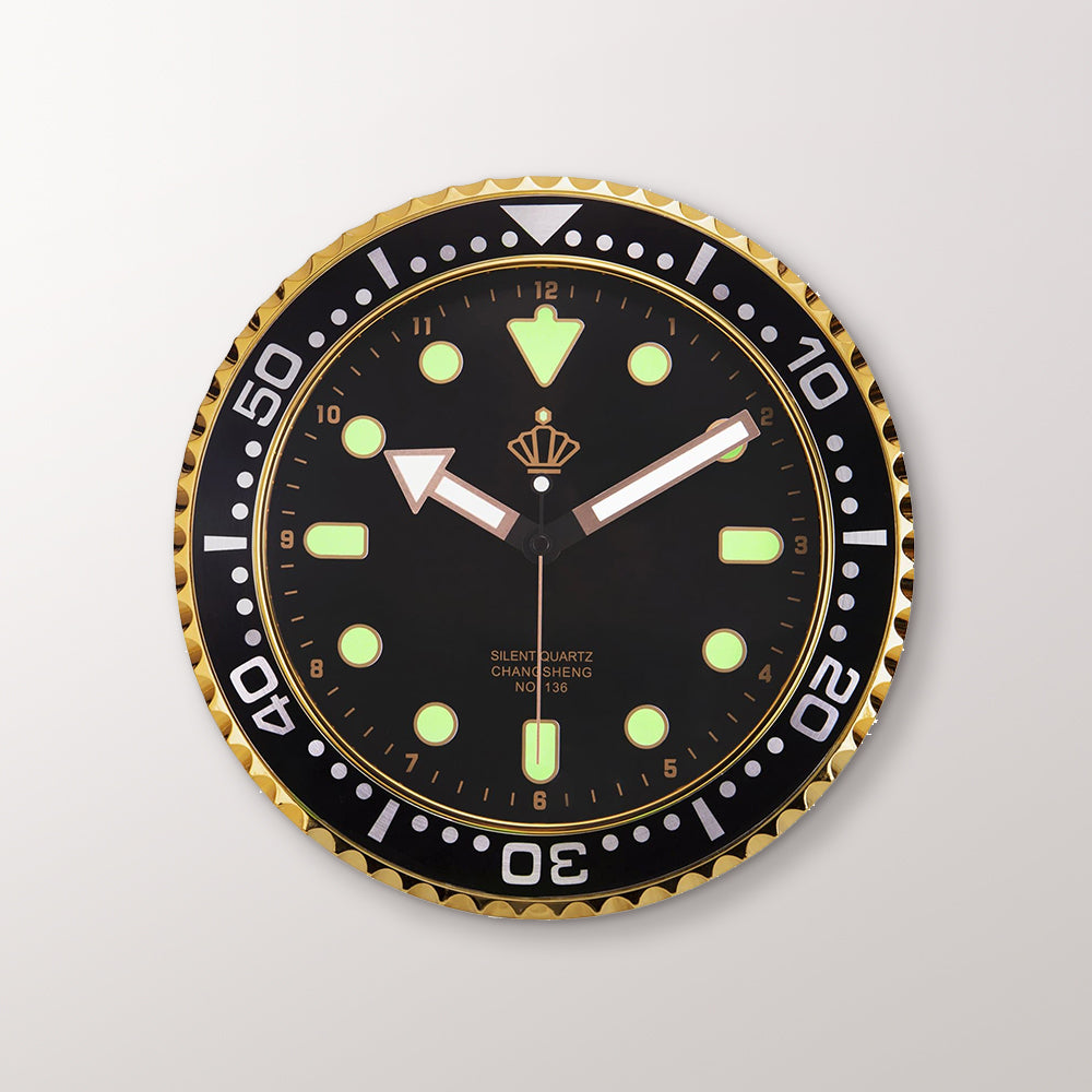 Silent Glowing Wall Clock — Maliben bathroom