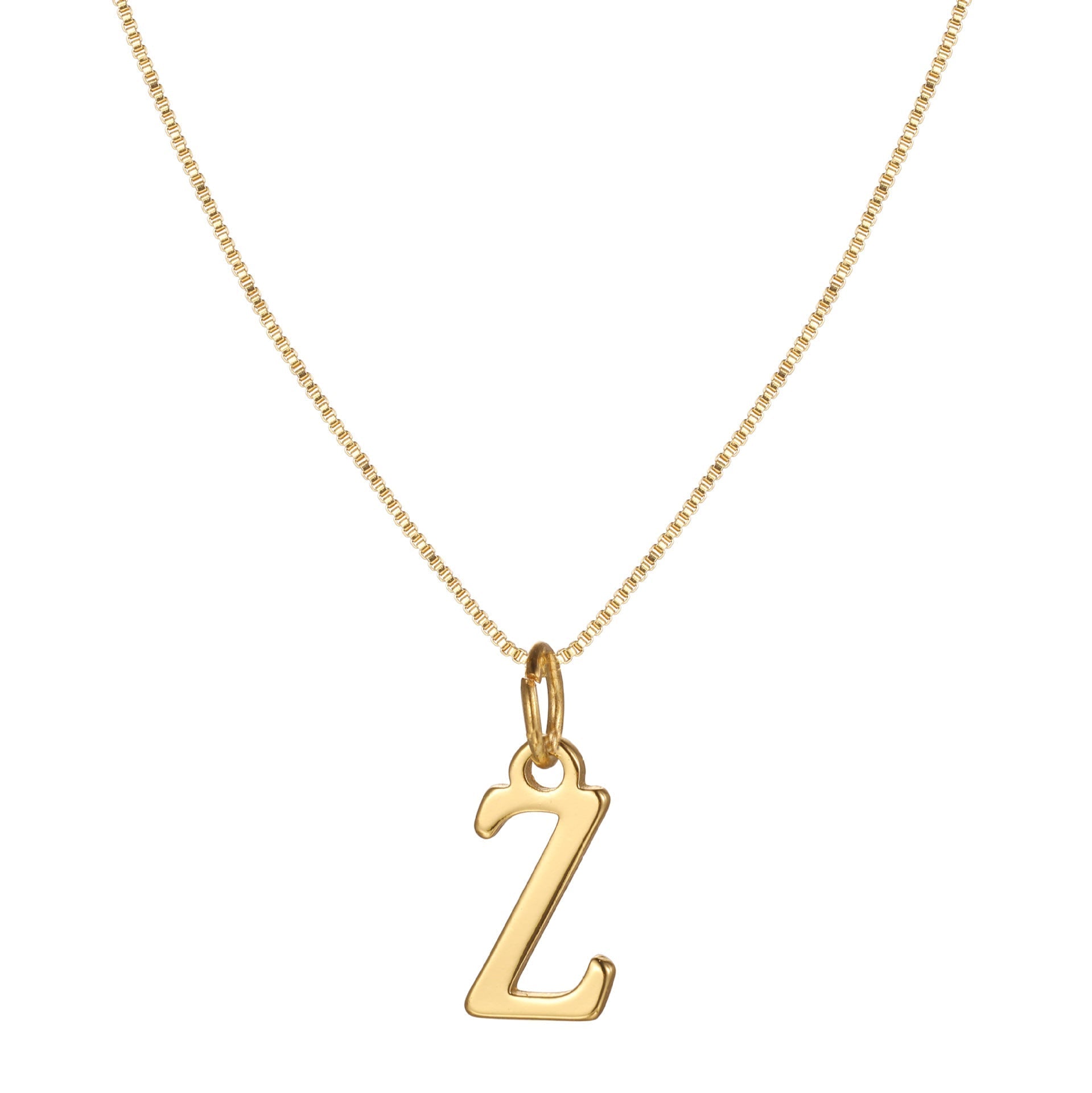 Maliben | 14k Minimal Serif Initial Necklace