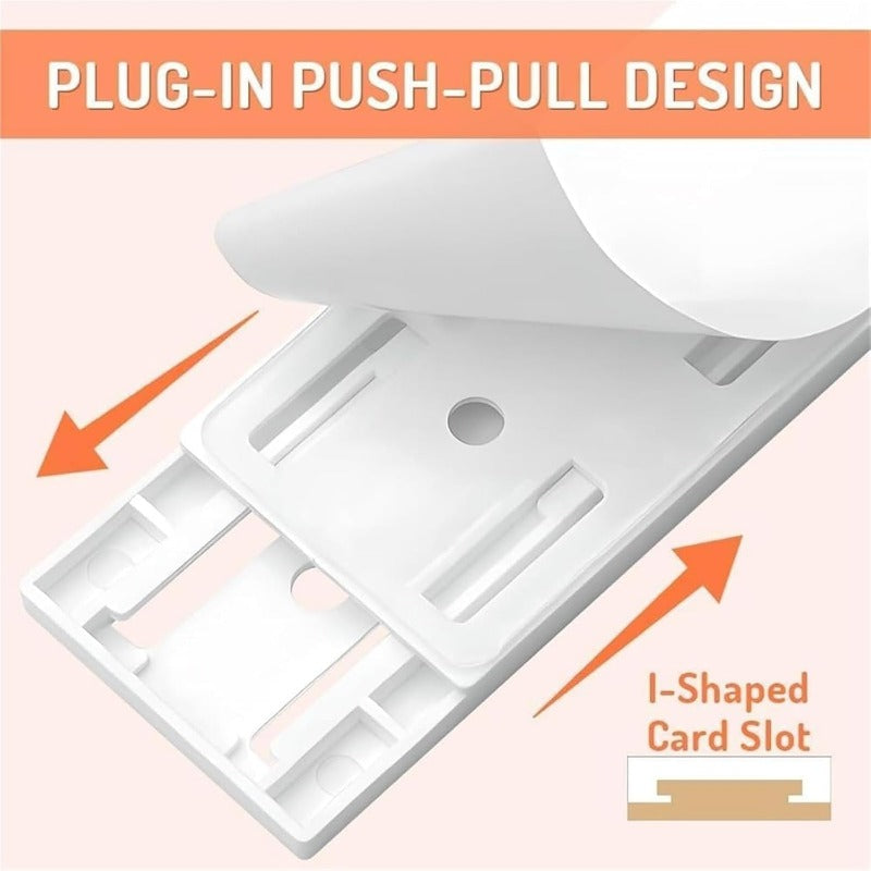 Maliben | Adhesive Power Strip Mounts | No-Drill Wall & Desk Organizer With Slide Rail