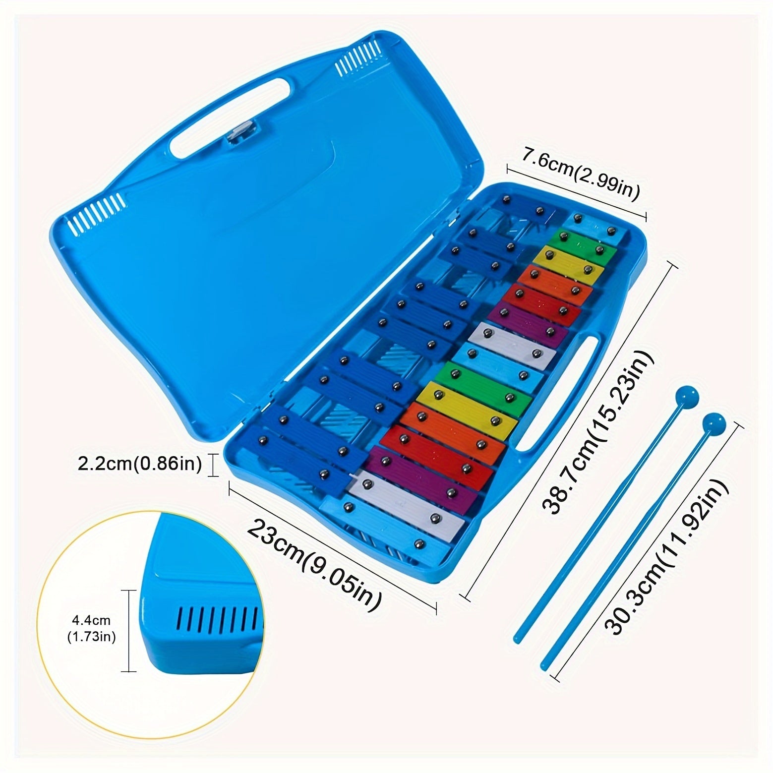 Maliben | Xylofun | Musical Discovery - Colorful Xylophone With Carry Case