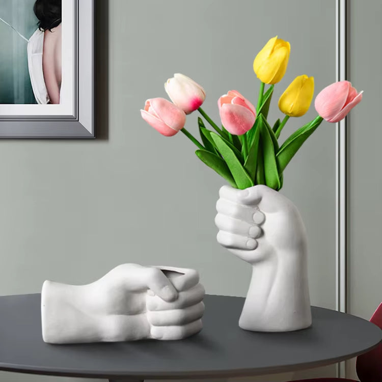 Maliben | Artistic Hand Gesture Ceramic Tabletop Flower Vase