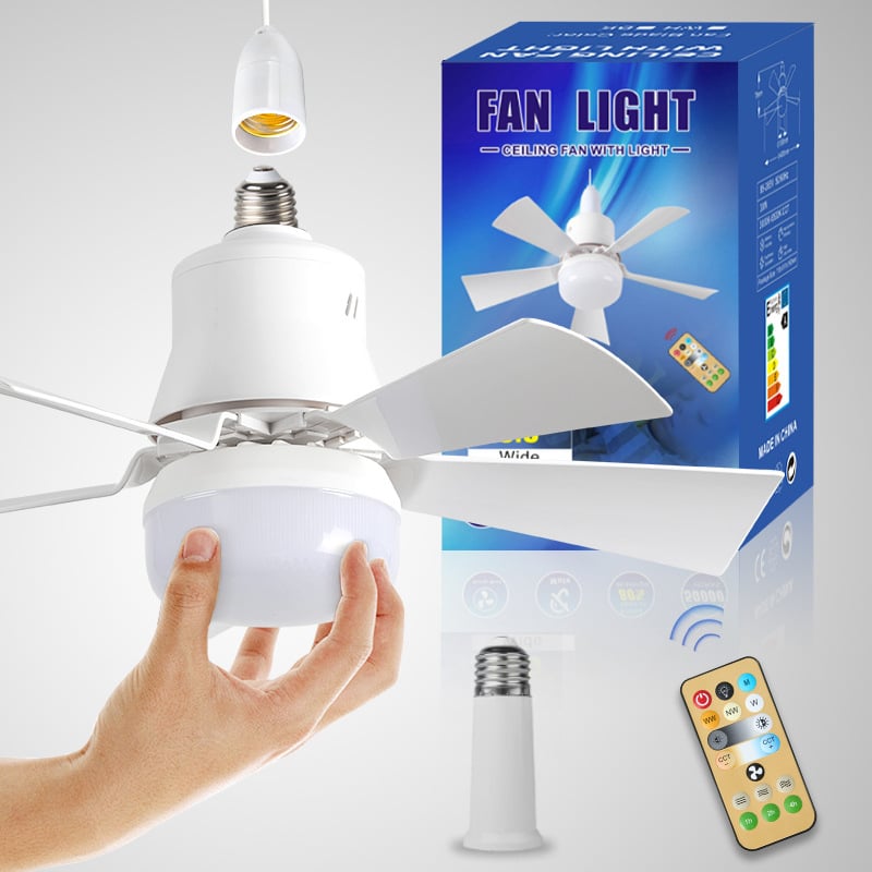 Maliben | 2-In-1 Portable Ceiling Fan & Light With Remote Control