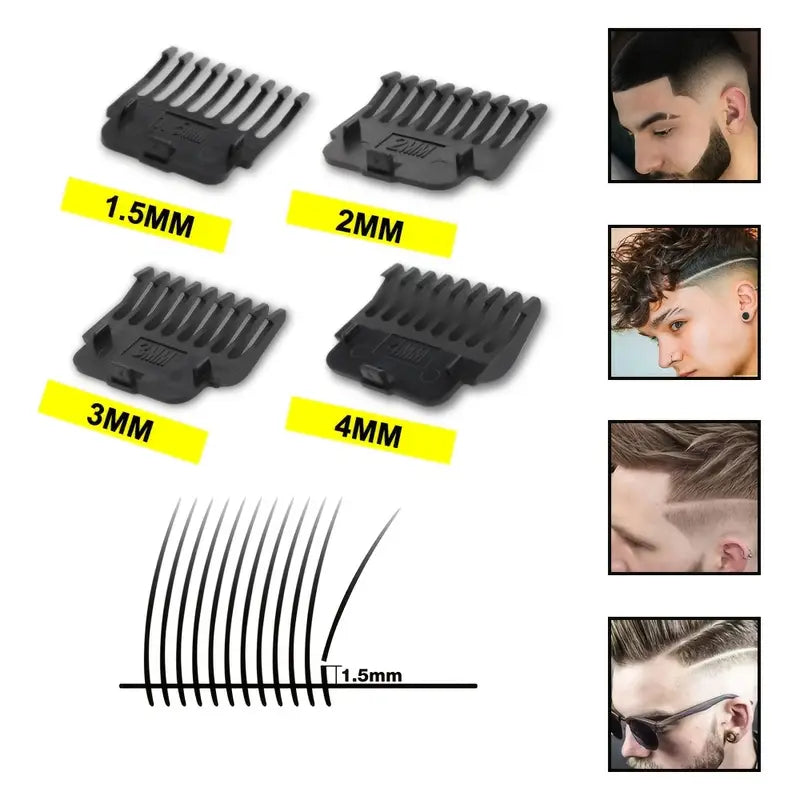 Maliben | Groommaster - 3-Piece Professional Hair And Beard Care Set For Men, Wireless Trimmers With Led Display, Usb Rechargeable