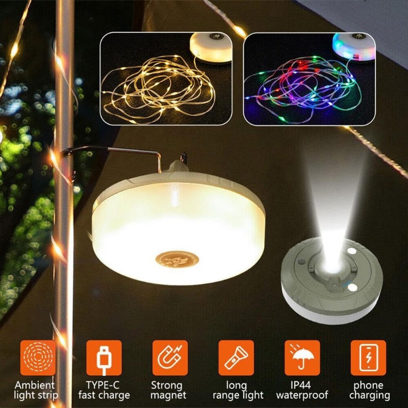 Maliben | Compact Led Camping Light With Usb Rechargeable And Magnetic Base