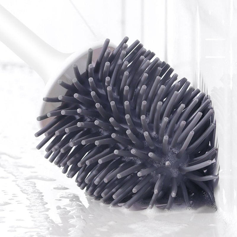 Maliben | Silicone Toilet Brush With Holder | Modern, Efficient Loo Brush For Home Cleaning