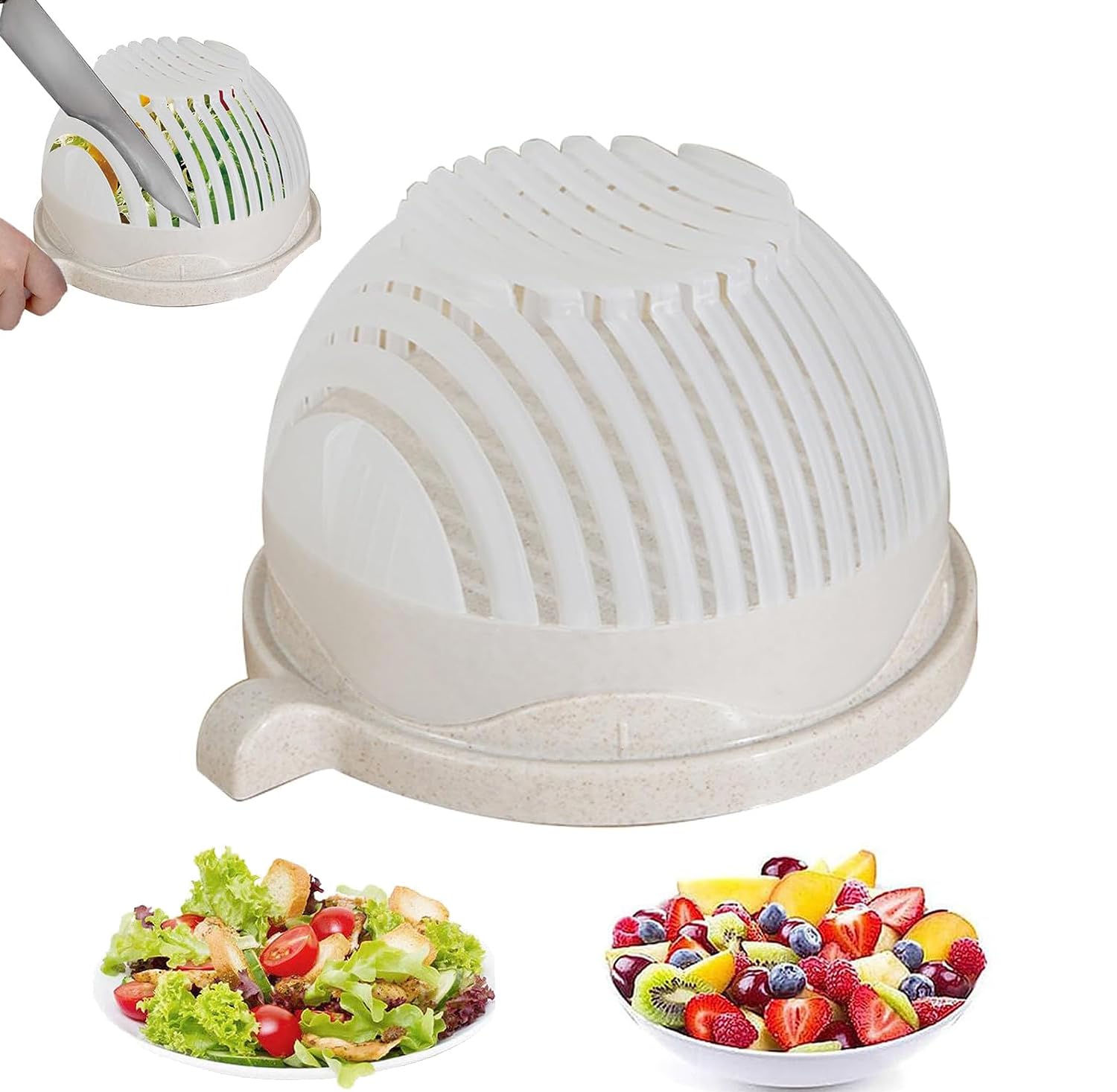 Maliben | Veggieslice Pro — Make Salad Making Safe, Quick, And Effortless Child's Play! (2 Pieces)