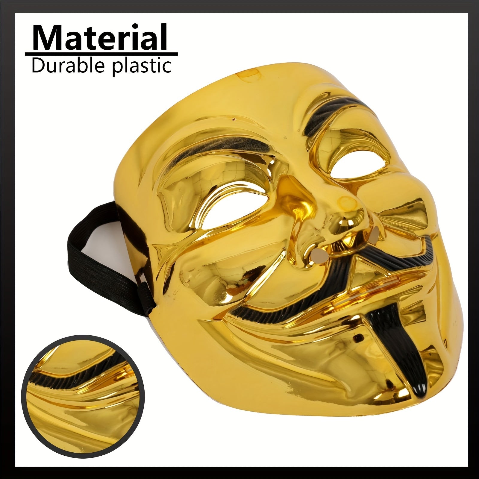 Maliben Anonymous Halloween Mask — Full-Face Cosplay Mask