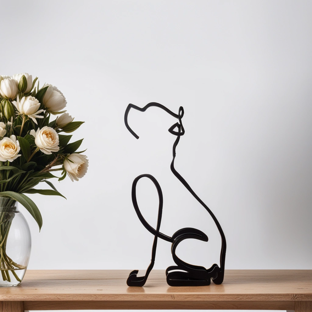 Maliben | Artipaws Abstract Dog Sculpture | Modern Design | High-Quality Art Figure | For Shelf & Table