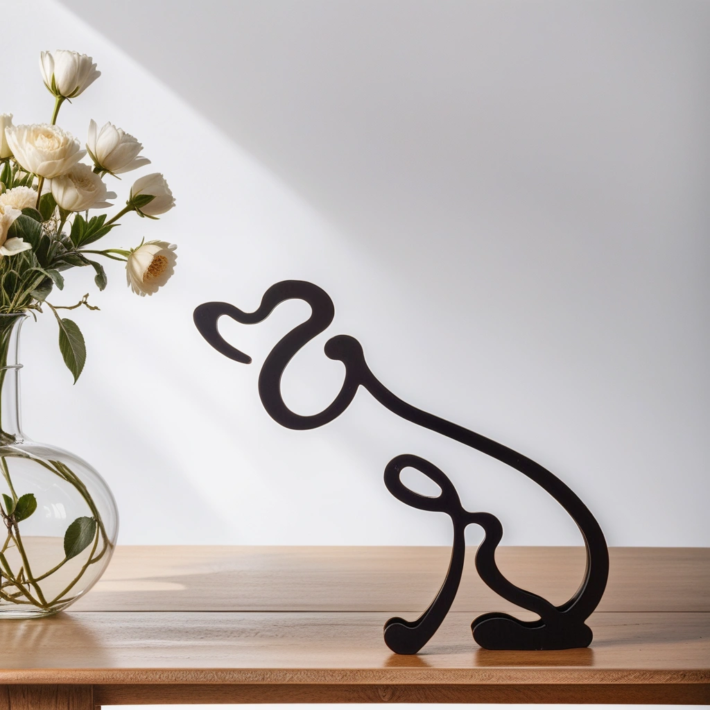 Maliben | Artipaws Abstract Dog Sculpture | Modern Design | High-Quality Art Figure | For Shelf & Table