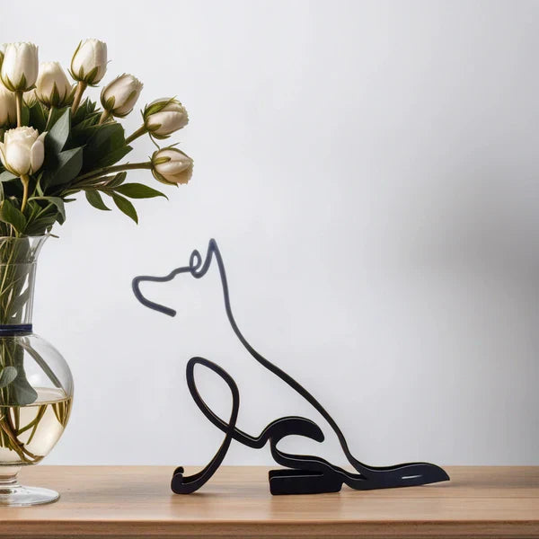 Maliben | Artipaws Abstract Dog Sculpture | Modern Design | High-Quality Art Figure | For Shelf & Table