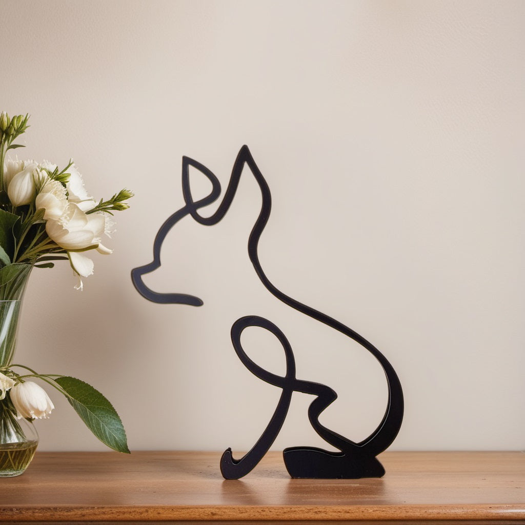 Maliben | Artipaws Abstract Dog Sculpture | Modern Design | High-Quality Art Figure | For Shelf & Table