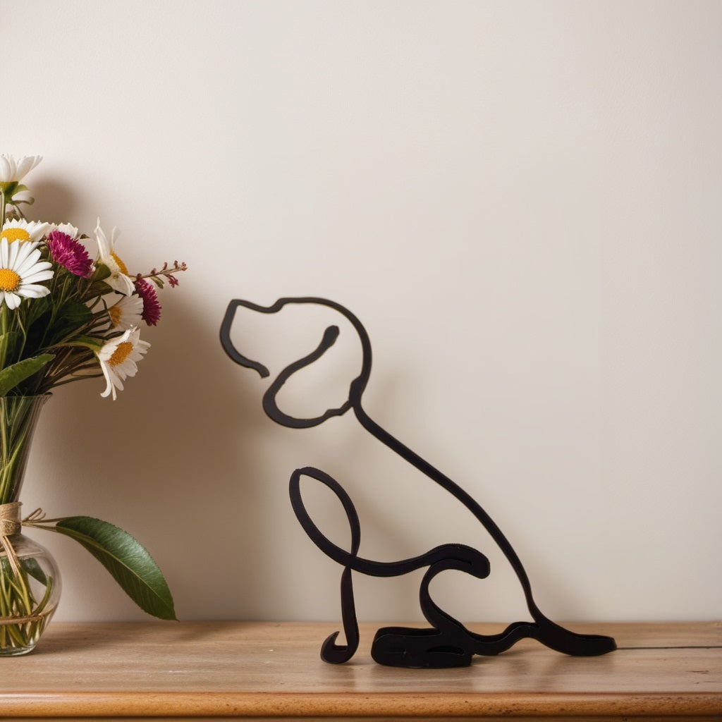 Maliben | Artipaws Abstract Dog Sculpture | Modern Design | High-Quality Art Figure | For Shelf & Table
