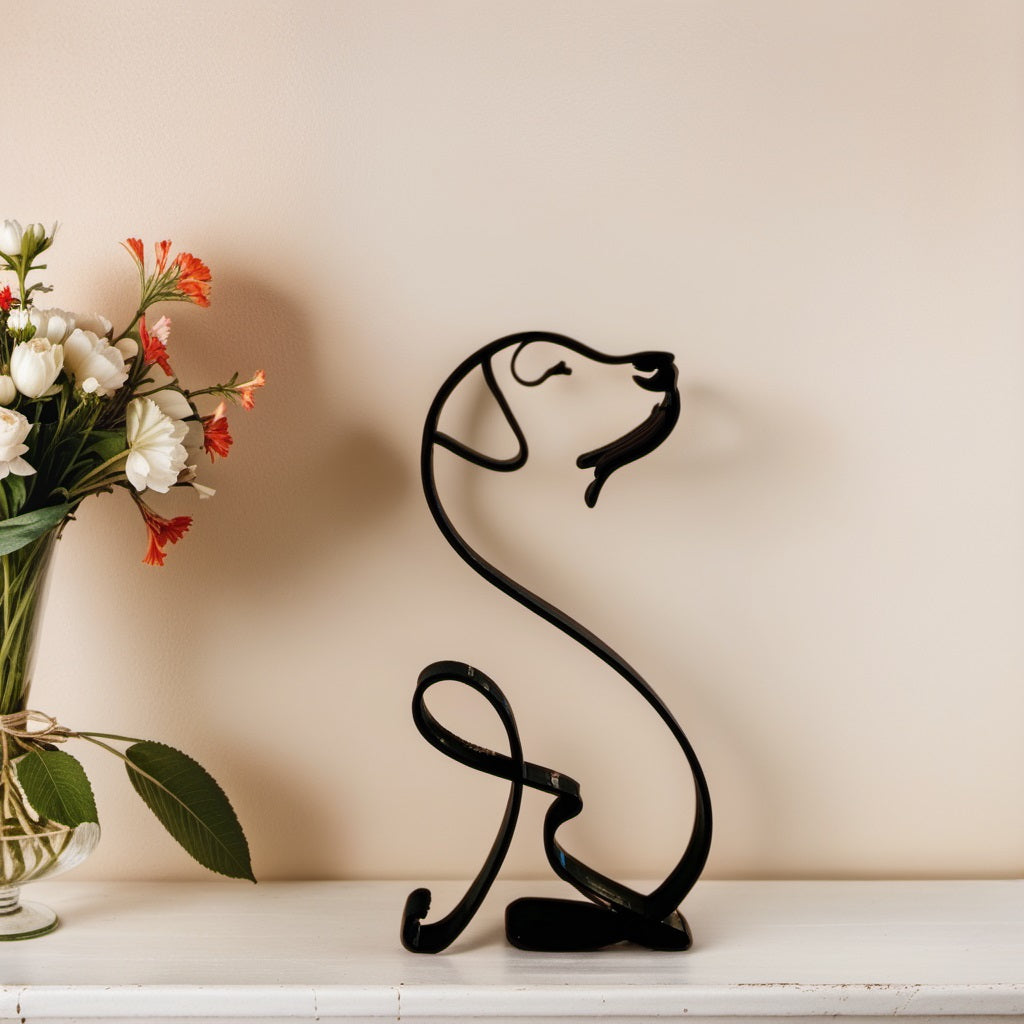 Maliben | Artipaws Abstract Dog Sculpture | Modern Design | High-Quality Art Figure | For Shelf & Table