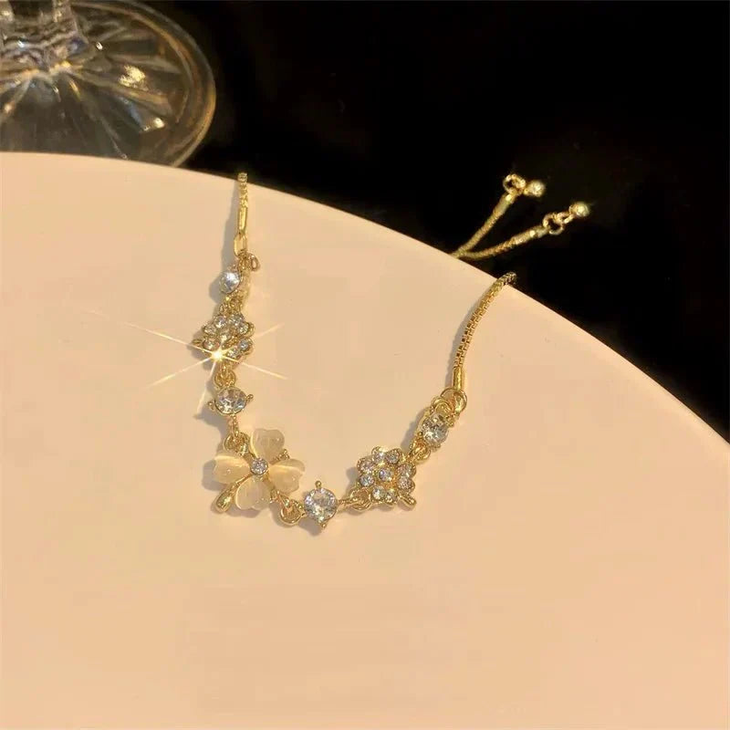 Maliben | Adjustable Lucky Four Leaf Clover Bracelet