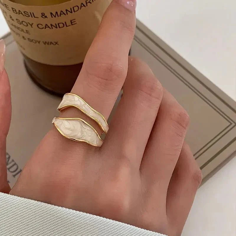 Maliben | Adjustable Luxury Gold Crevice Ring