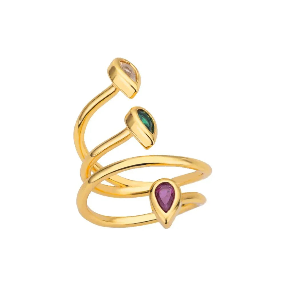 Maliben | Adjustable Multi-Color Water Drop Rings