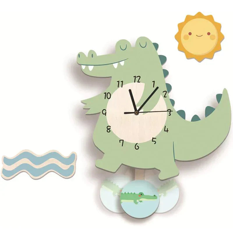 Maliben | Wall Clock - ZooTime - Cute Animal Design - Perfect for Children's Room