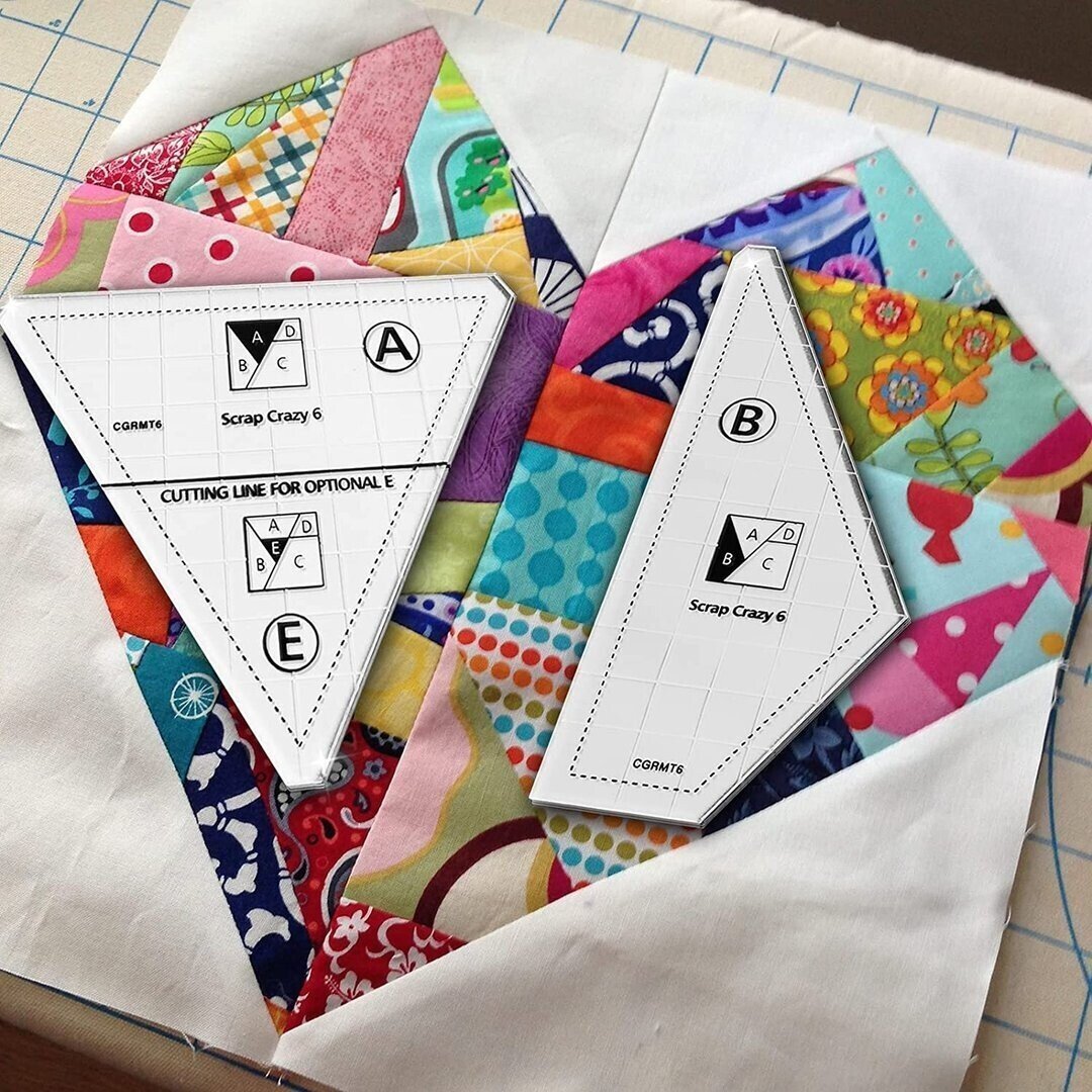 Maliben Quilting Cutting Template Set — Non-Slip Acrylic Guide