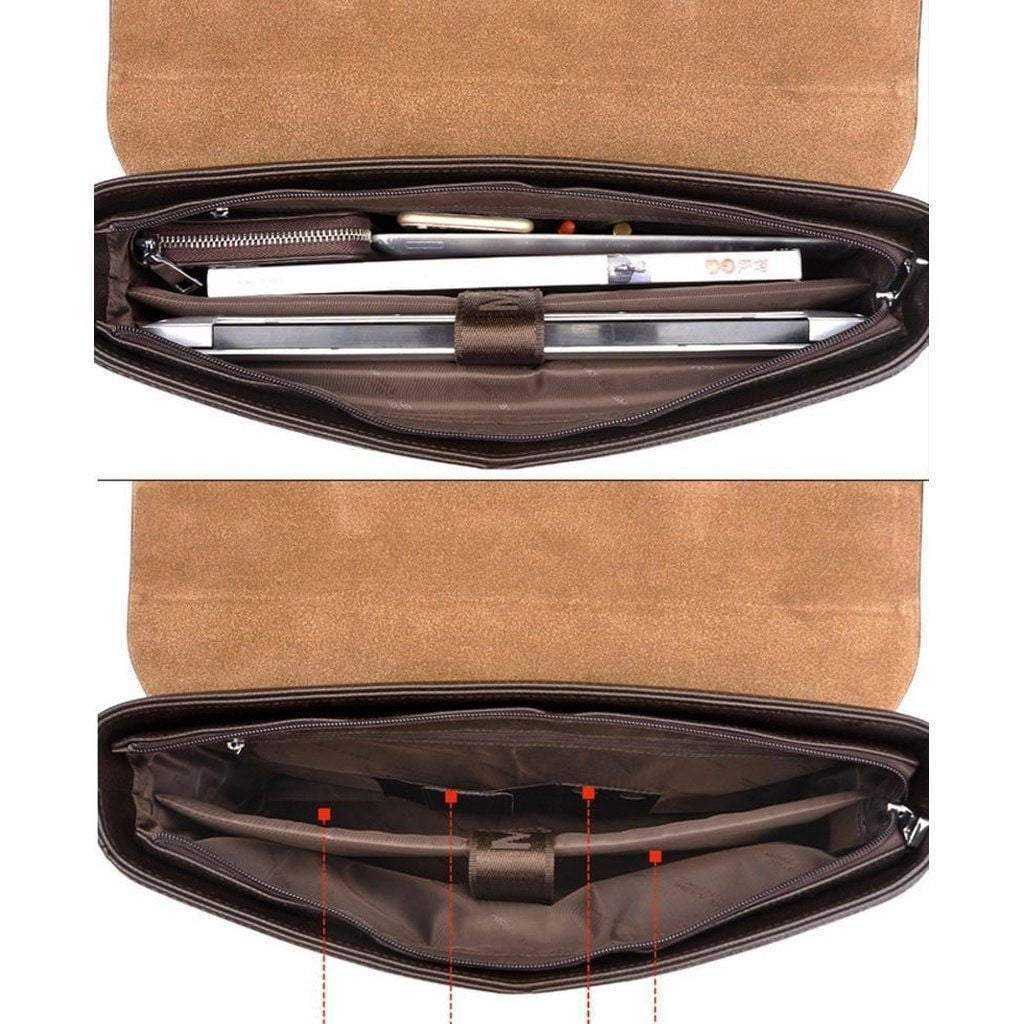 Maliben | New Business Mens Leather Briefcase
