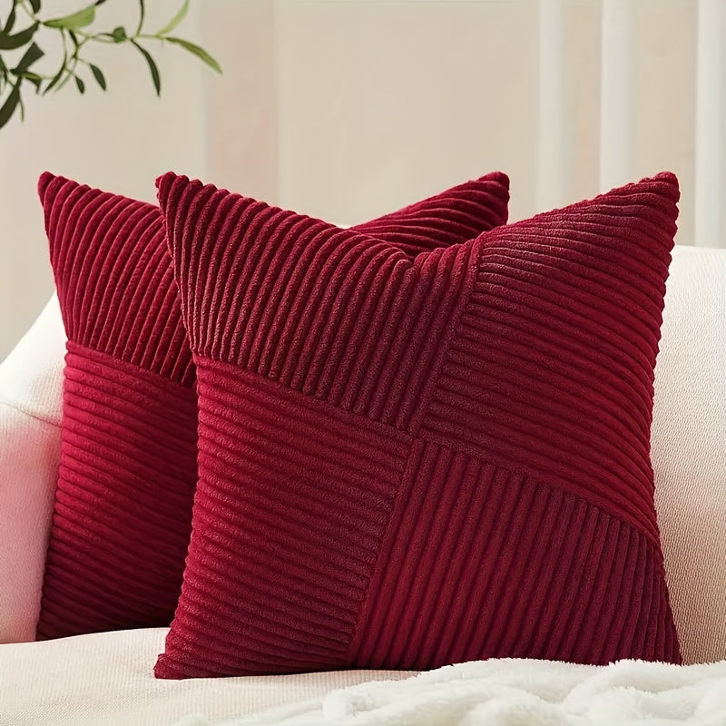 Maliben | Nordliv Pillowcase Set | Boho Style | Soft Cord | 2 Pieces, 45×45 Cm, 50x50cm