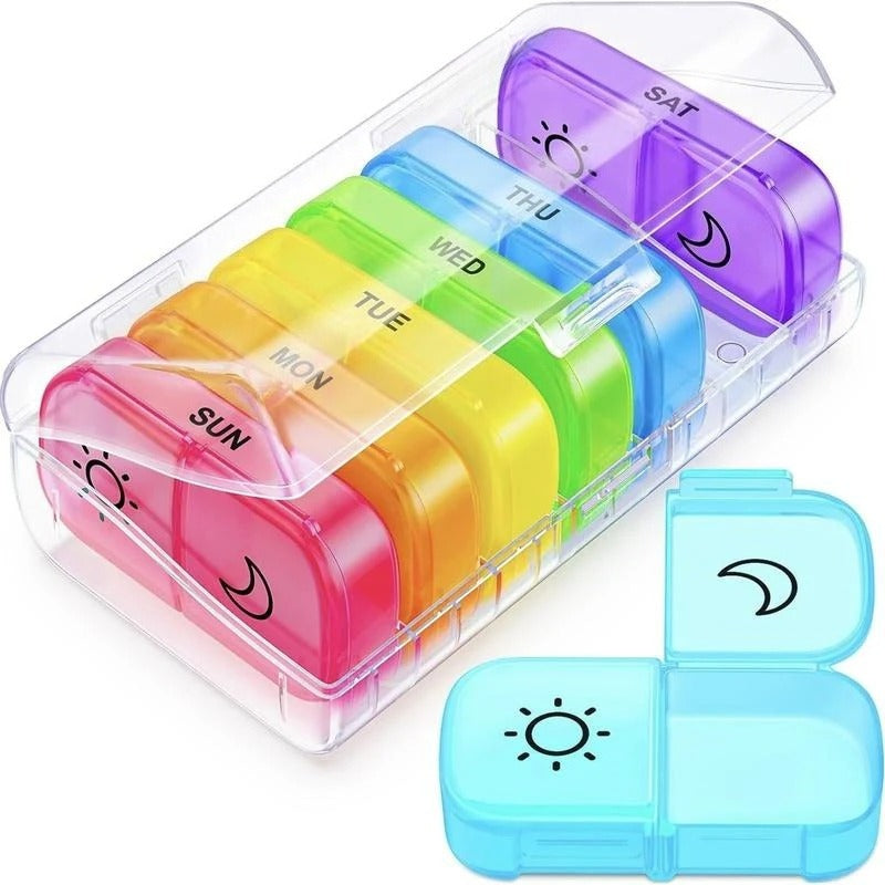 Maliben | Am Pm Weekly Pill Organizer – Travel-Friendly, Large Capacity & Bpa-Free