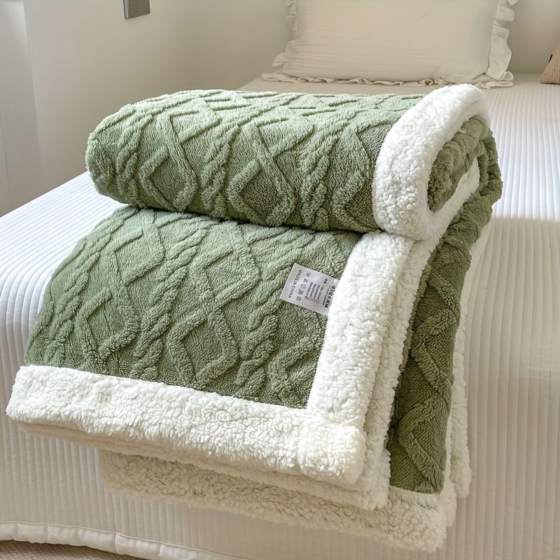 Maliben | Stylish Reversible Fleece Blanket For Ultimate Comfort And Warmth