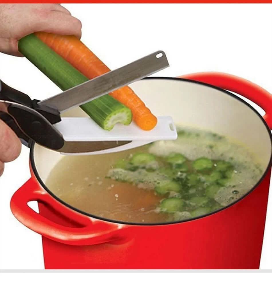 Maliben | 2-In-1 Kitchen Knife With Built-In Cutting Board