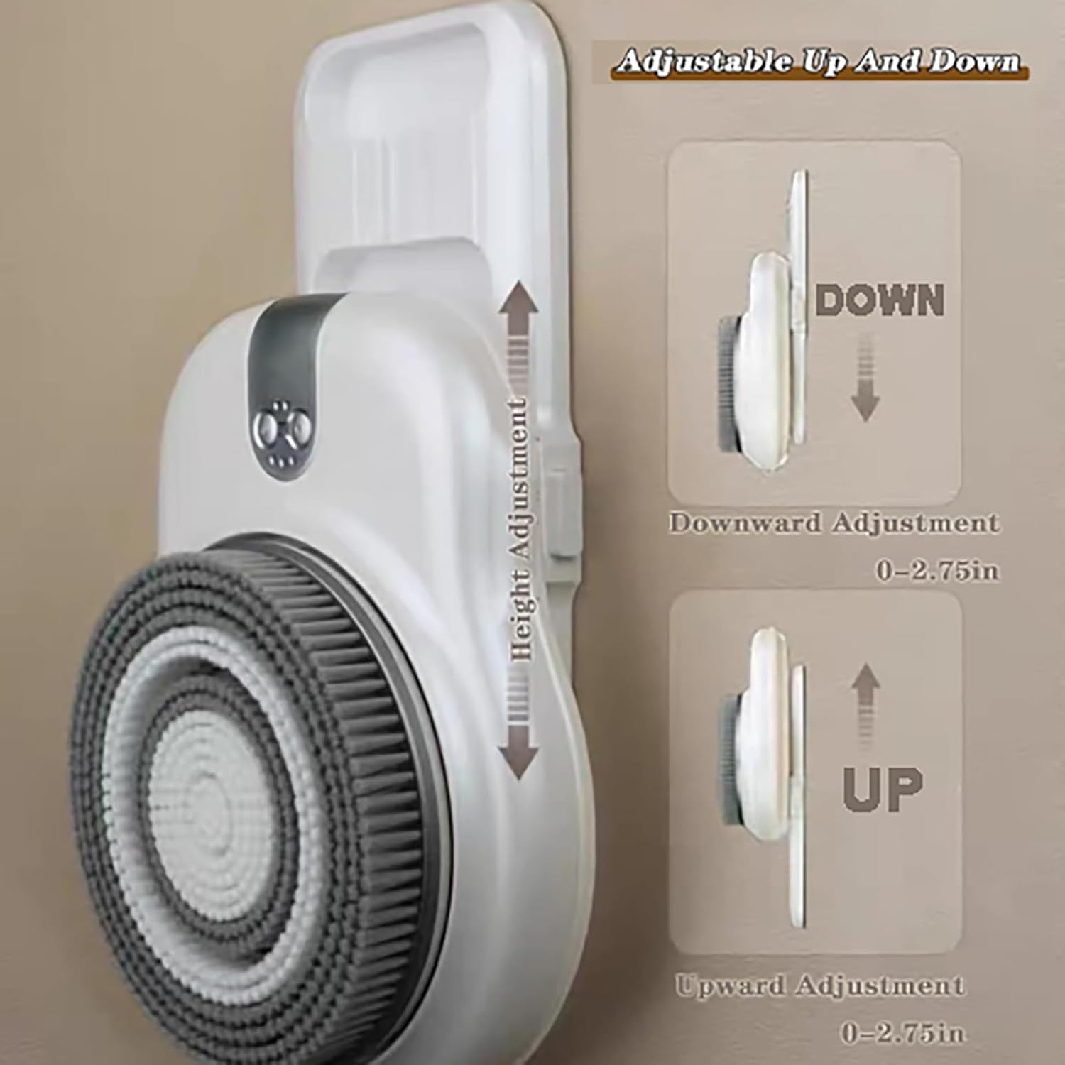 Maliben | Scrubmaster Shower Scrubber | Wall-Mounted Electric Scrubber For Thorough Cleaning And Convenience