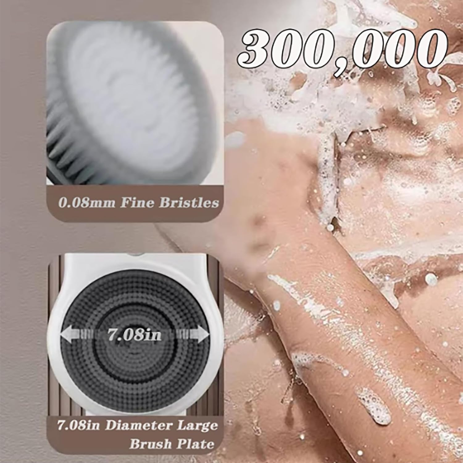 Maliben | Scrubmaster Shower Scrubber | Wall-Mounted Electric Scrubber For Thorough Cleaning And Convenience