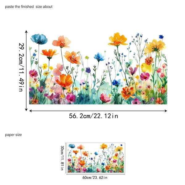 Maliben | 💐 Colorful Floral Bouquet Window Sticker 🖼️ (Removable Without Leaving Marks)