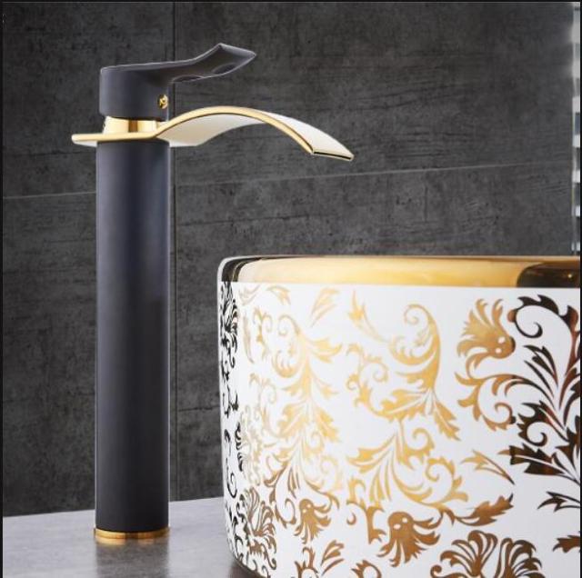 Maliben | Vanity faucet waterfall faucet brass vanity faucet mixer tap